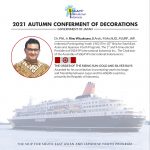 2021 Autumn Conferment of Decorations The Order of the Rising Sun: Gold and Silver Rays